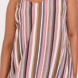 Torrid gauze multi striped cami